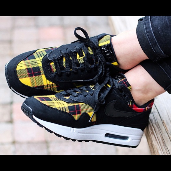 😍NEW! Nike Air Max 1 SE Plaid Tartan Print - Picture 2 of 7